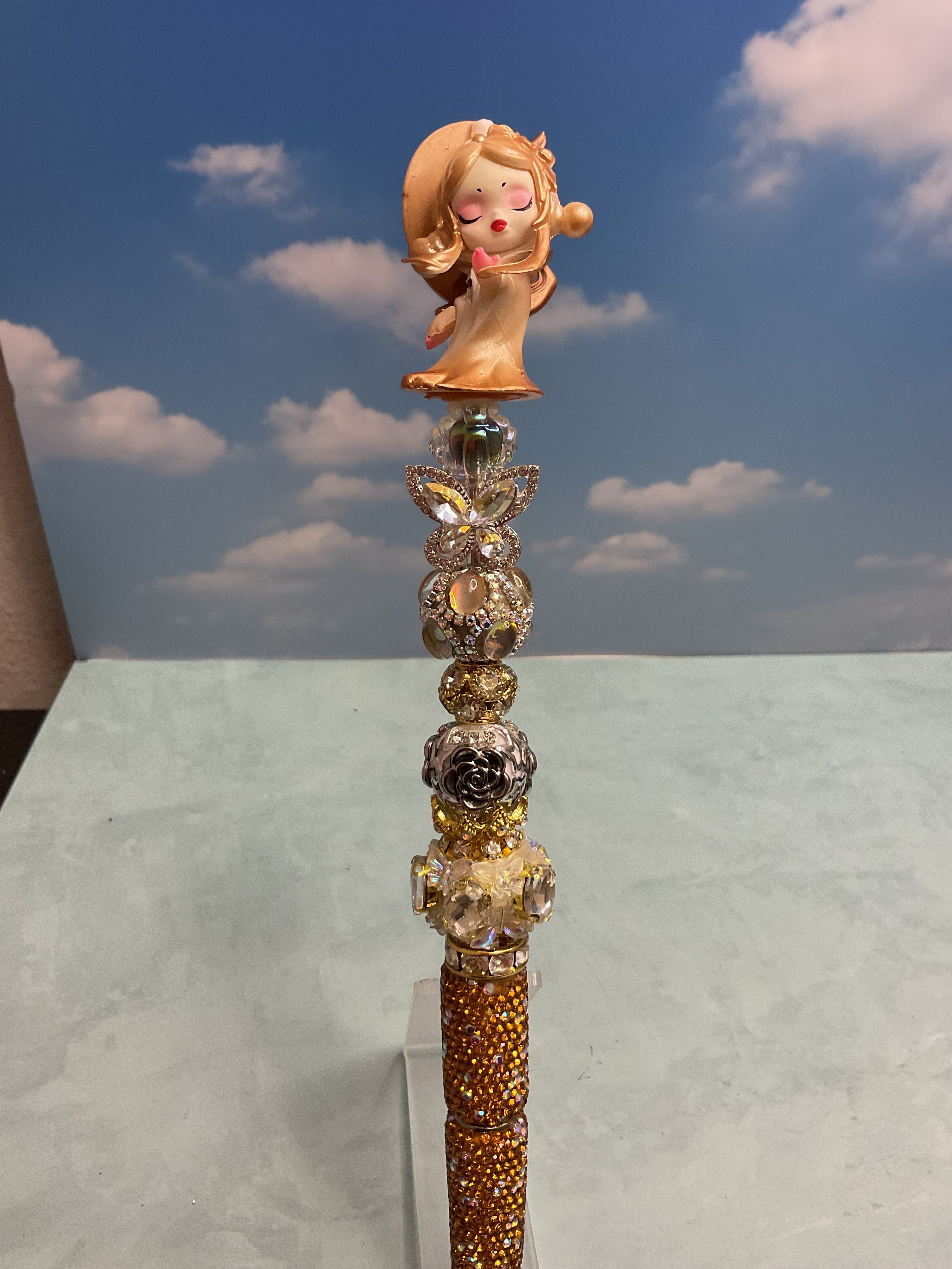 Skull Panda Beaded Pen