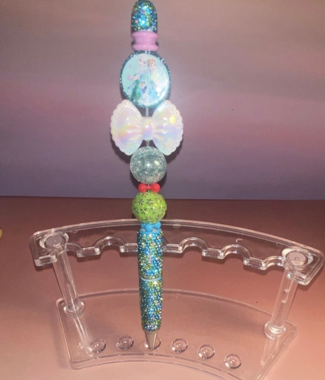 Frozen beaded pen