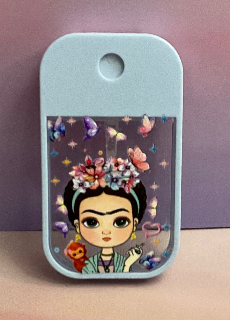 Women Gray/Multicolor Floral Flower Pattern Mini Spray Bottle