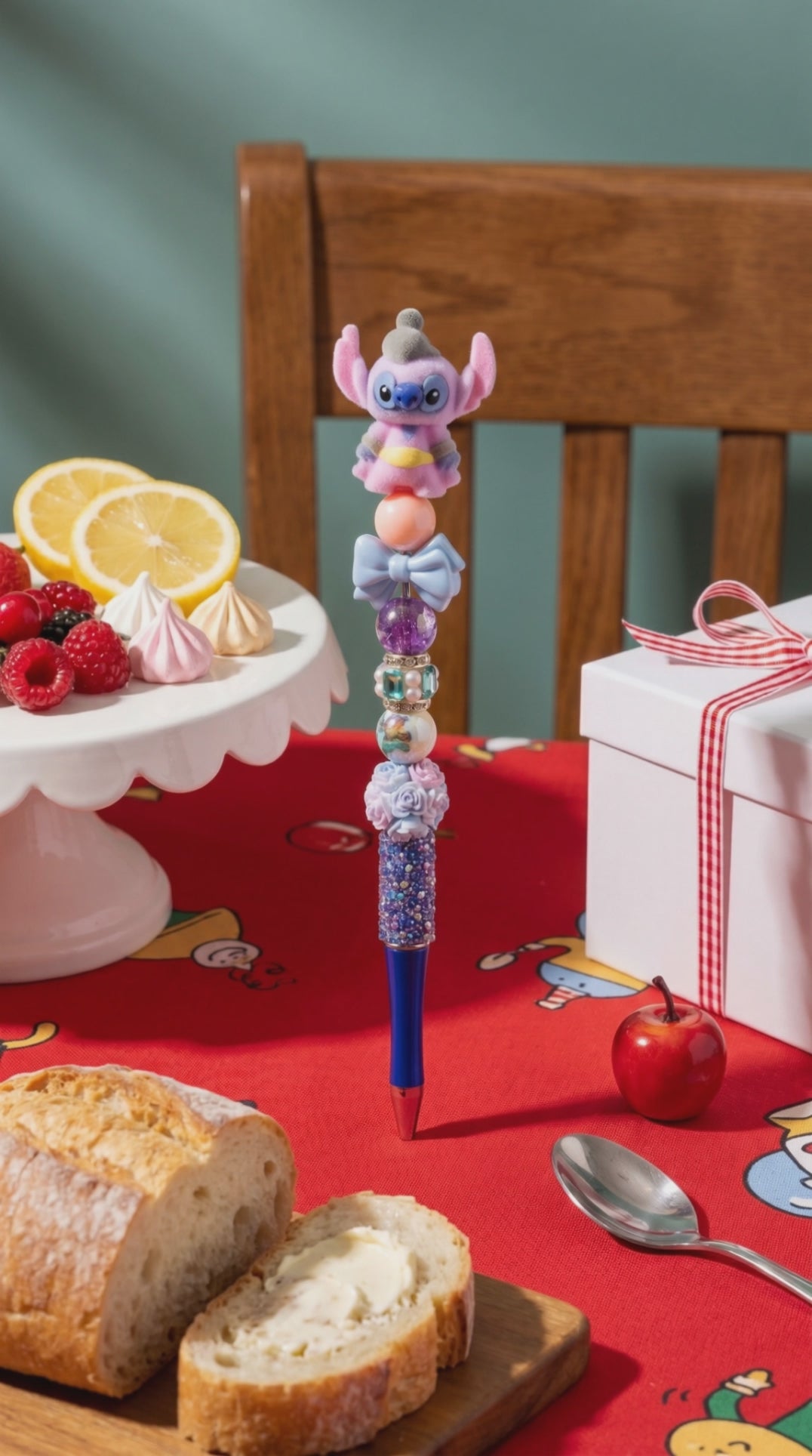Disney Stitch Collectible Ballpoint Pen Decorative Beads Lilo & Stitch Theme