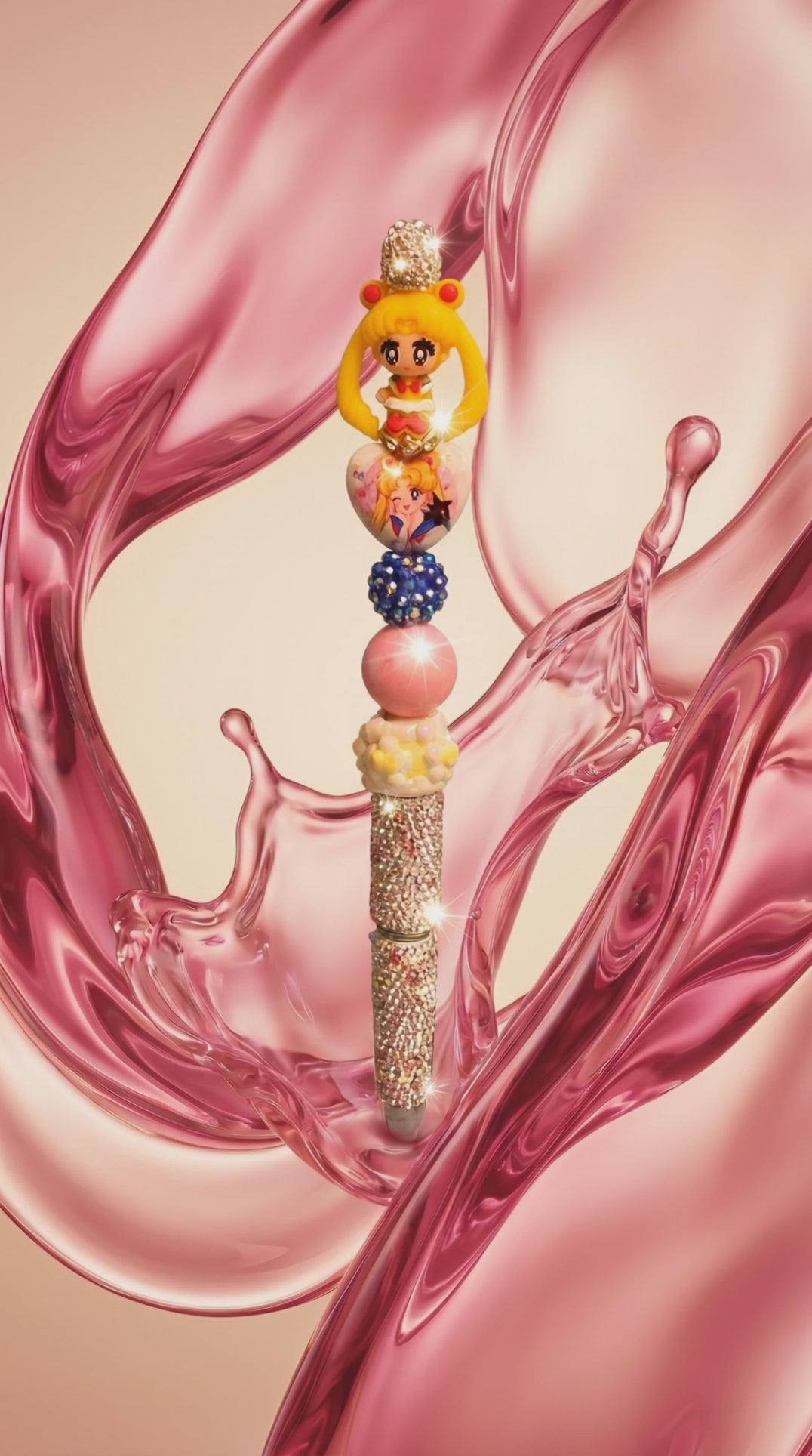 Collectible Animation-Themed Multicolor Pen with Character Topper